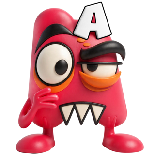 3D Letter Toons sticker pack